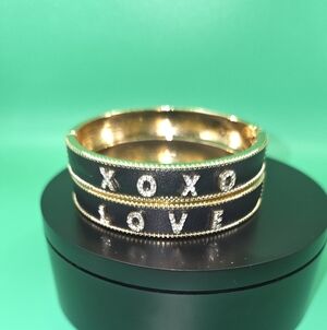 Gold and Black Love Or XOXO Bracelet (Buyer's Choice)